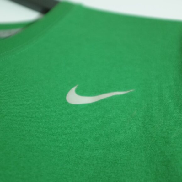 Nike Dri Fit Men's XXL wicking polyester tech gym shirt solid green - Picture 4 of 10